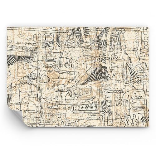 ARTTOR Papel pintado de papel no tejido Standard - Graffiti Garabatos Dibujo - 100x70 cm - Fotomurales XXL Moderna Decorativos Papel tapiz fotográfico Dormitorio Para la sala - WF1AA100x70-5047