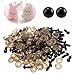 200pcs Ojos de Seguridad Plástico para Muñeca Peluche Títeres DIY Negro (6mm)