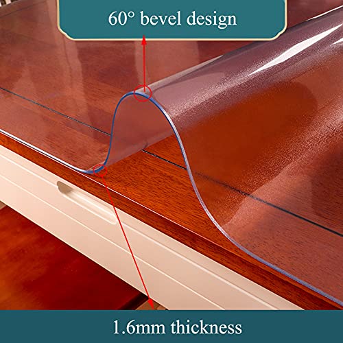 Protecteur de table mat rectangulaire en plastique transparent 1,6 mm - 4
