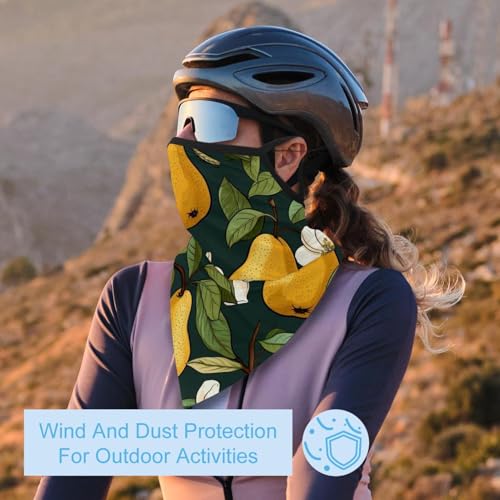 4 Pack Thanksgiving Pear Neck Gaiter Face Scarf Cover Sun Protection Balaclava Cloth Bandanas with Ear Loops2