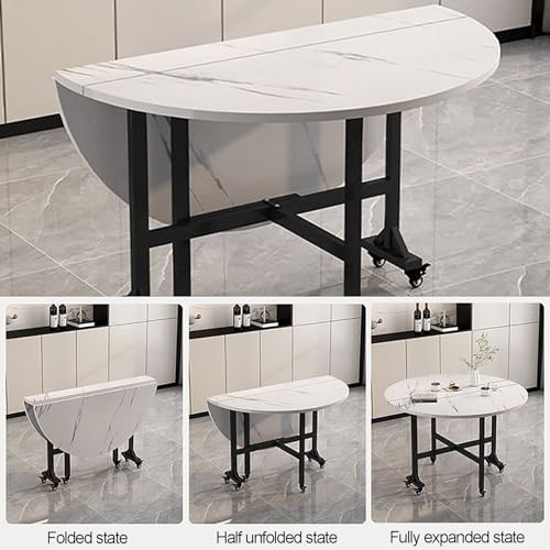 Table extensible pliable à roues pour meubler un petit espace de vie - 6
