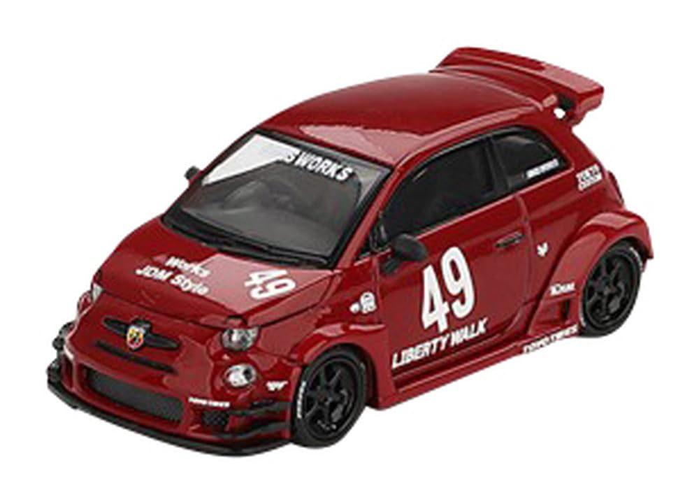 MINI GT 1/64 アバルト595 LB★WORKS×Abas～【新品】 MINI GT 1/64 アバルト 595 LB-WORKS x Abas Works レッド(左