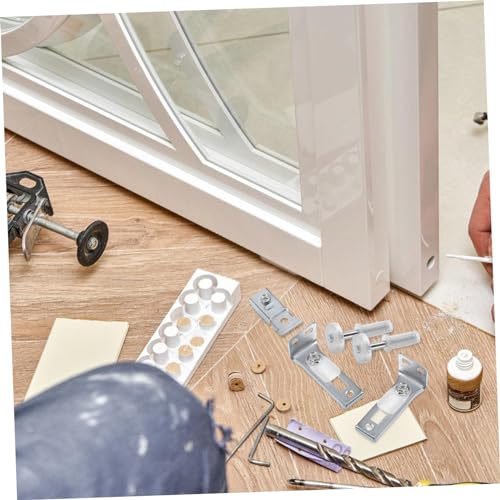 Kit de Herrajes para Puerta Corredera Plegable con Rueda, Guía y Riel miniatura 6