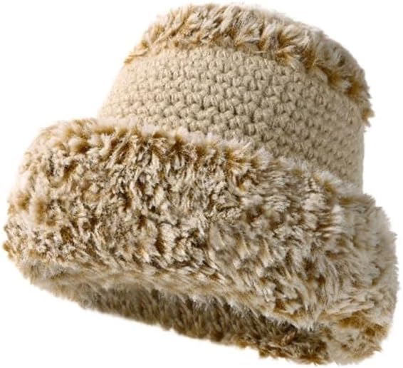 Student Fisherman's Hat Women's Multi Color Long Pile Woolen Hats Warm Casual
