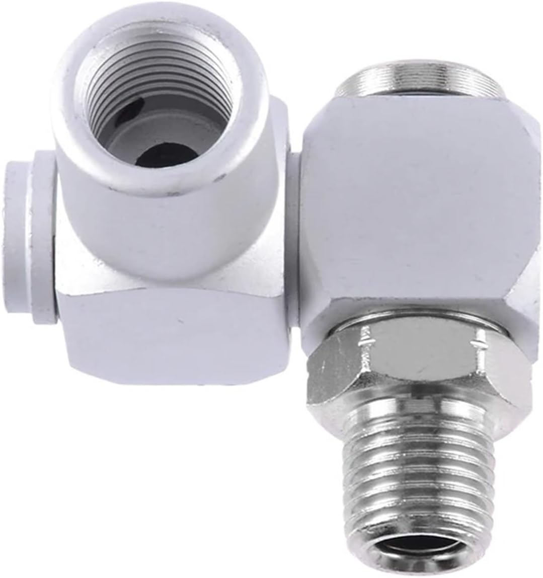 1/4" Air Swivel Adapter Pneumatic Conversion Universal Joints 360 Degrees Rotate Universal Joint For Connectors(EU Plug)