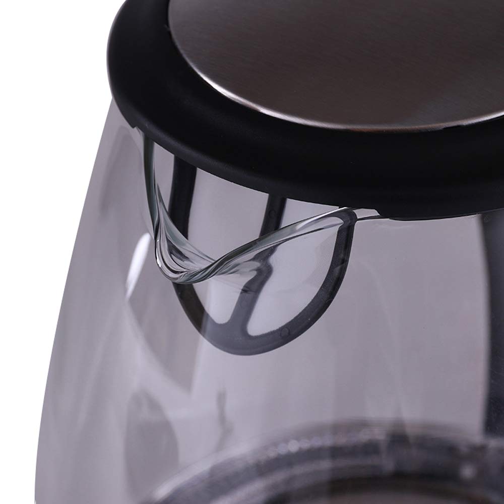 Generico Bollitore Elettrico in Vetro di Sicurezza, Ebollizione Rapida, Illuminazione A LED, Grande capacità 2,5 Litri, Vetro Borosilicato