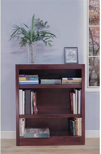 Miniatura 9 de Concepts In Wood Midas - Estantería de tres estantes de 36 pulgadas de alto, acabado de roble medio