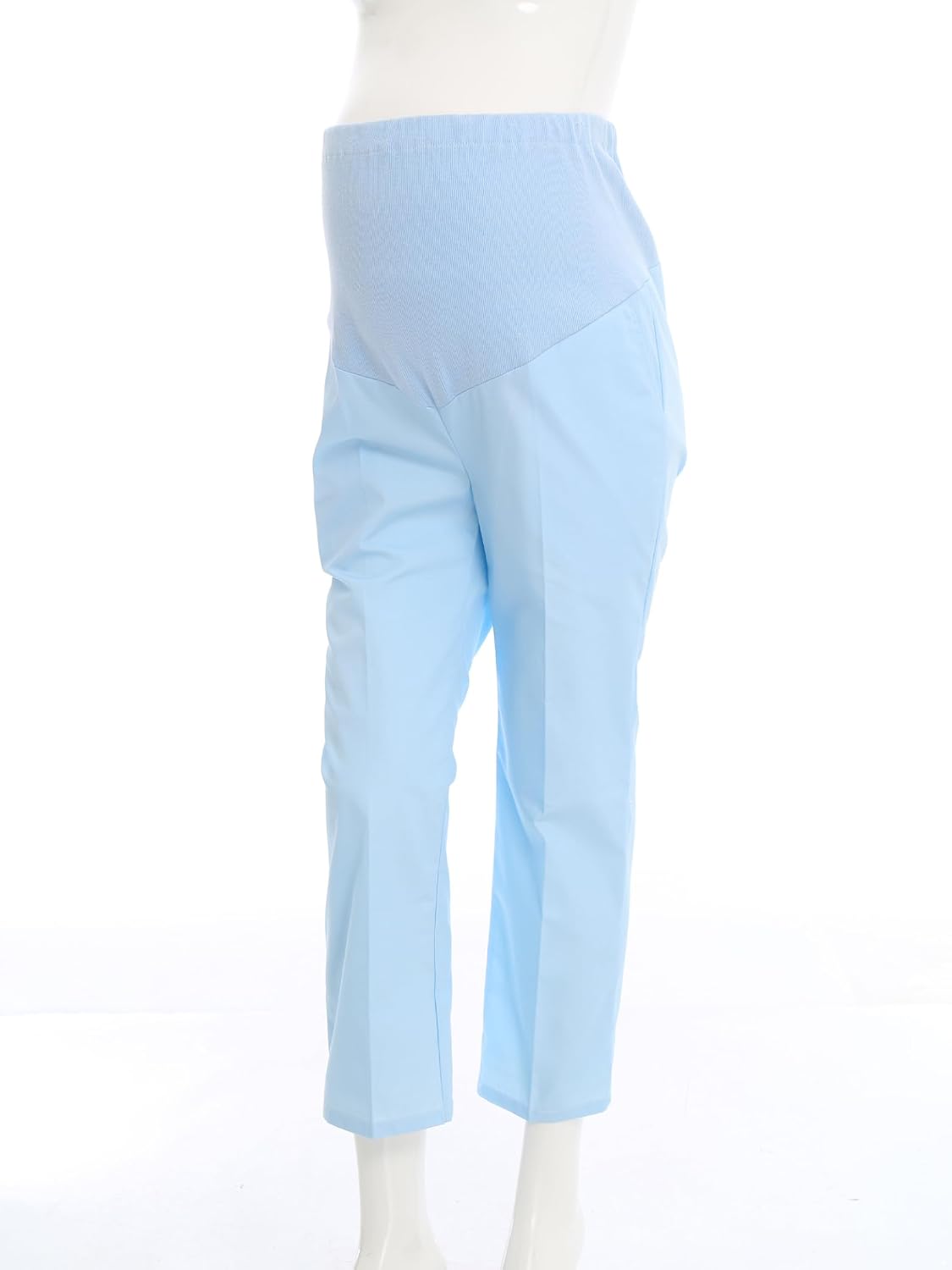Sywiyi Maternity Work Trousers with Pockets Over Bump High Waist Stretch Pregnancy Chic Dress Pants