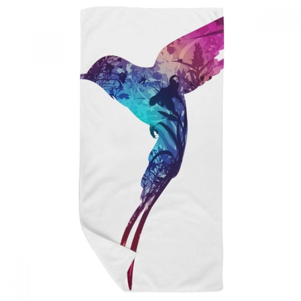 Serviette doux gant de toilette oiseau mouche pour peaux sensibles