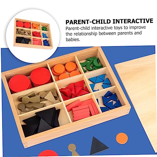 NOLITOY 2 Conjuntos De Ajudas De Ensino Montessori Brinquedos Educativos De Madeira Treinamento Pré-