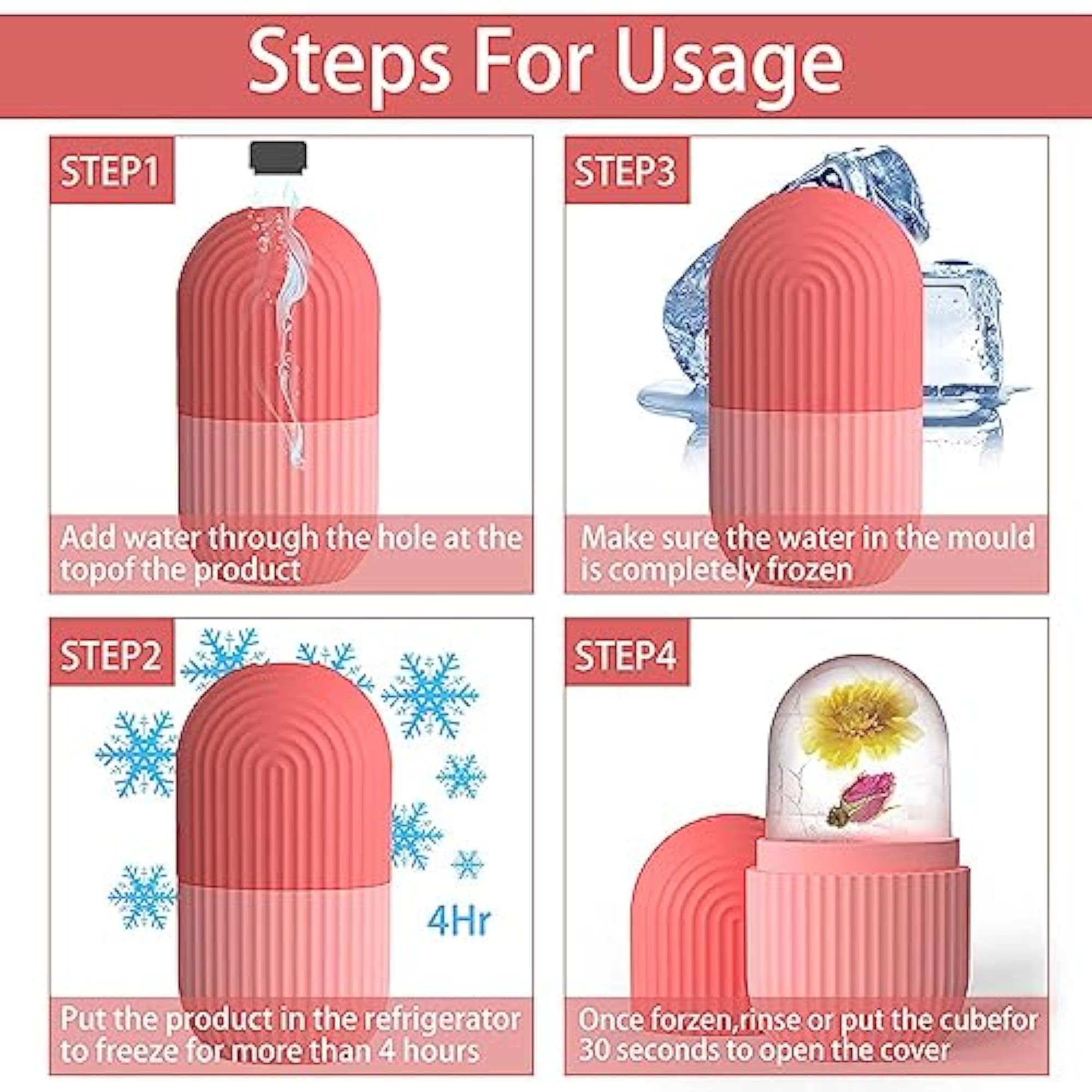 Ice Roller with Bath Gloves & Ultra Soft Sponge