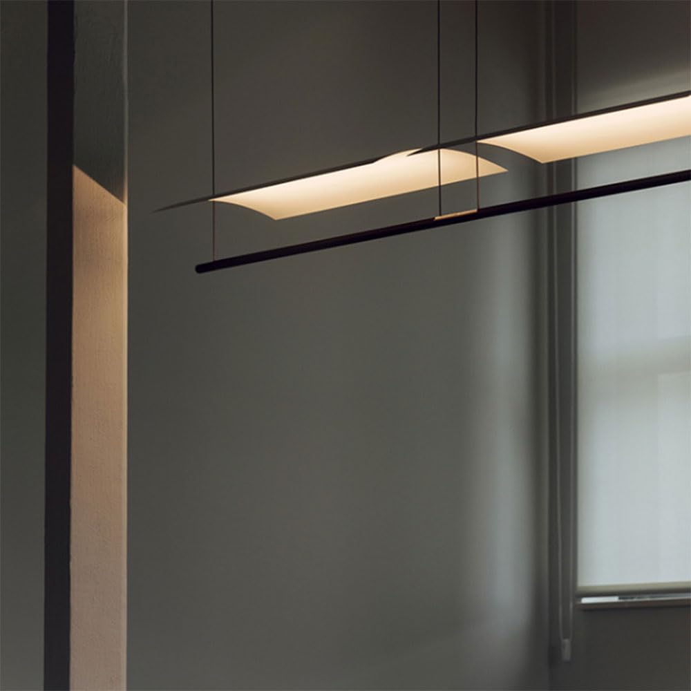 CONERY 3000-6500K Lámpara Colgante Lámpara Colgante Larga Negra Decoración Moderna para el hogar Accesorios de iluminación de suspensión LED Araña LED de Hierro Iluminación Colgante Regulable