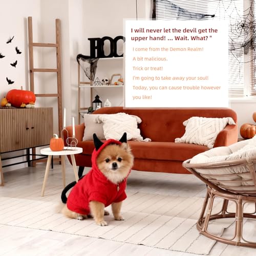 Disfraz de Diablo para Perro Talla M Rojo miniatura 6