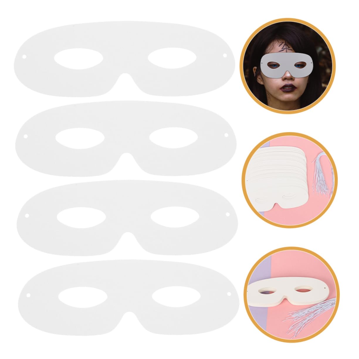 Toyvian 160 Pezzi Dipinta A Mano Maschera Maschera Vuota Per Cosplay Del Partito Maschera Mascherata Maschere Del Partito Vuote Maschere Di Carta Fai Da Te Maschera Di Ballo