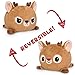 TeeTurtle - The Original Reversible Reindeer Plushie - Red Nose - Cute Sensory Fidget Stuffed Animals That Show Your Mood