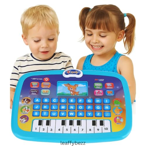 Image of Toys Educational Learning Laptop Toy for Kids Toy with LED Display and Sound Learn Alphabets, Numbers, Spelling,Piyano, Words, Q&A (Multicolour, 3 Year+)