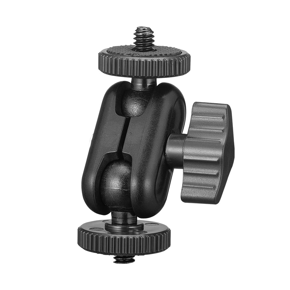 Double Ball Heads Magic Arm with 15mm Ball 360° 1/4''Screw Extend Mount for Camera Monitor Video Light Mic Tripod