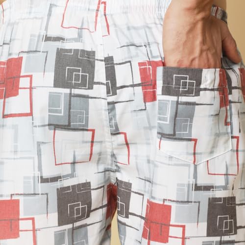 Image of Urban Scottish Ultra-Comfortable Men's Boxer Pants (Pack of 5) - 100% Cotton Material with A Stylish Print - Soft and Stretchy Elastic Waist Band - Dynamic Movement and Hardwearing Stitching