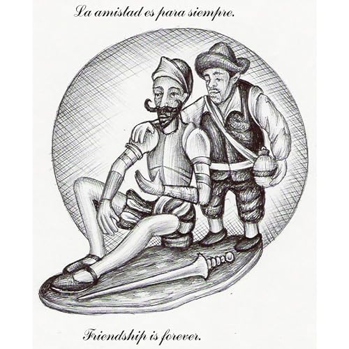 Taza de cerámica Don Quixote y Sancho 11 oz miniatura 3
