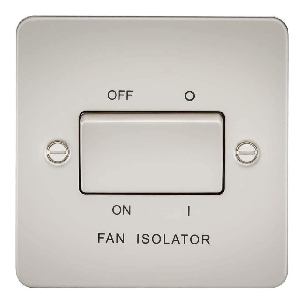 Knightsbridge FP1100PL FPAV1100PL Flat Plate 10A 3 Pole Fan Isolator Switch-Pearl