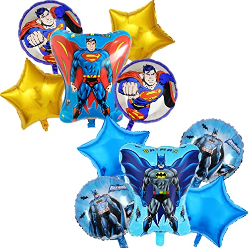 Globos de Batman - simyron 5 piezas Globos de Papel de Aluminio para Fiesta de Batman 5 piezas...