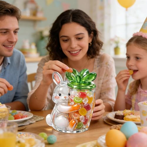 Contenedor de golosinas de conejito para decorar mesas de comunión 3