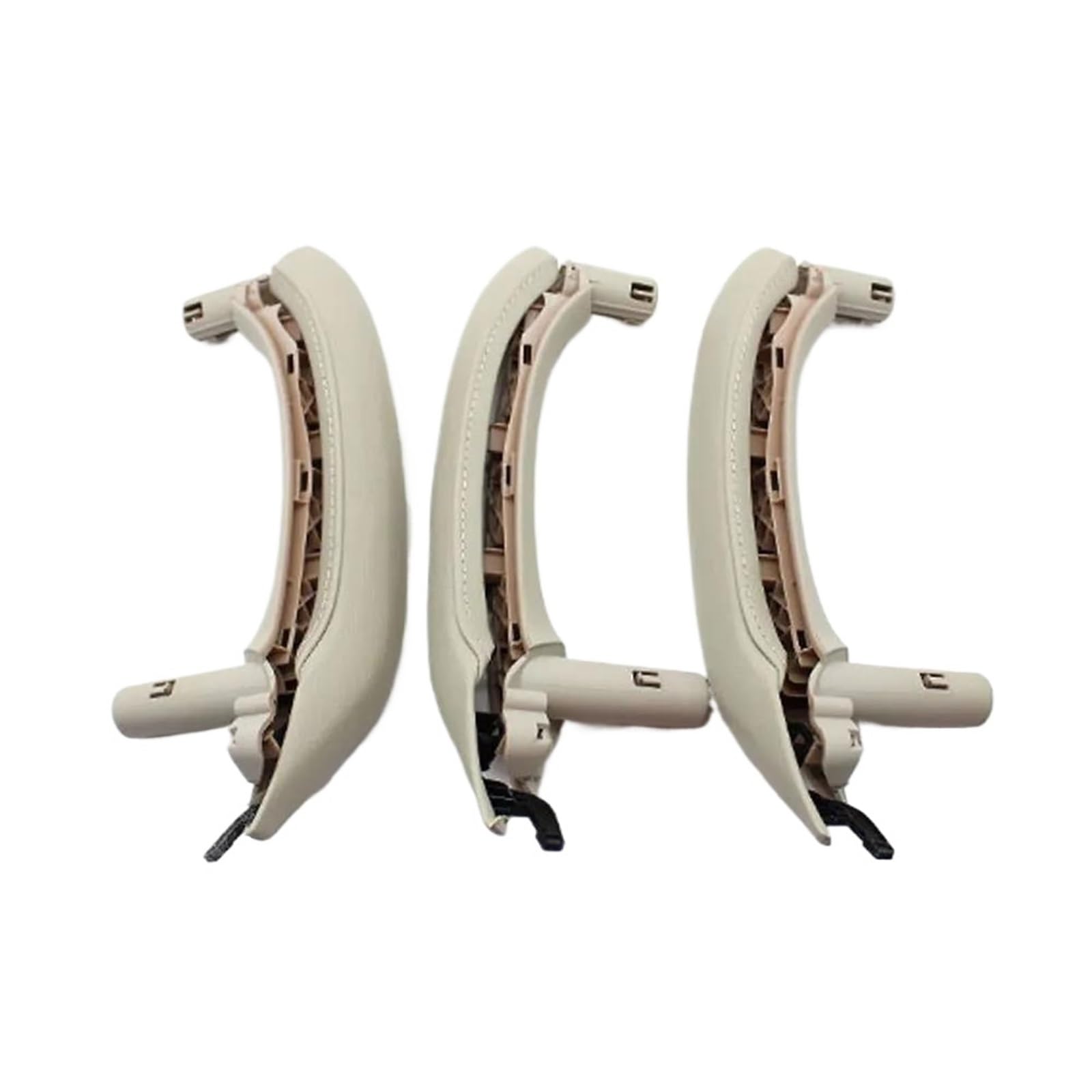 Lvxvmozeok One Color Interior Door Handle Armrest For X3 For X4 For F25 For F26 2010-2015 6Pcs Interior Door Handle Assembly Armrest Master Cover Leather Pull(Lhd 6Pcs Oyster)