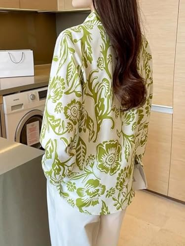 Image of Leriya Fashion Shirt for Women S-3XL | Abstract Printed Crepe Full Sleeve Shirt Collared Silhouette | Office Wear Tops for Women, Western Shirt for Women & Stylish Tops for Women Smart-Casual Styling
