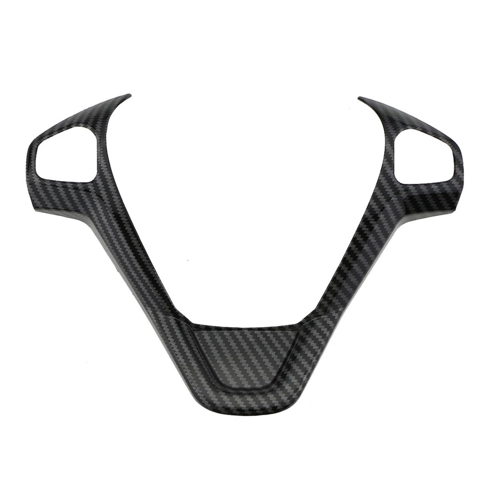 Car Interior Sticker for Fiesta MK7 2009-2017 for Ecosport 2013-2017 Steering Wheel Button Cover Sticker ABS Frame Car Accessories(2hole Carbon)