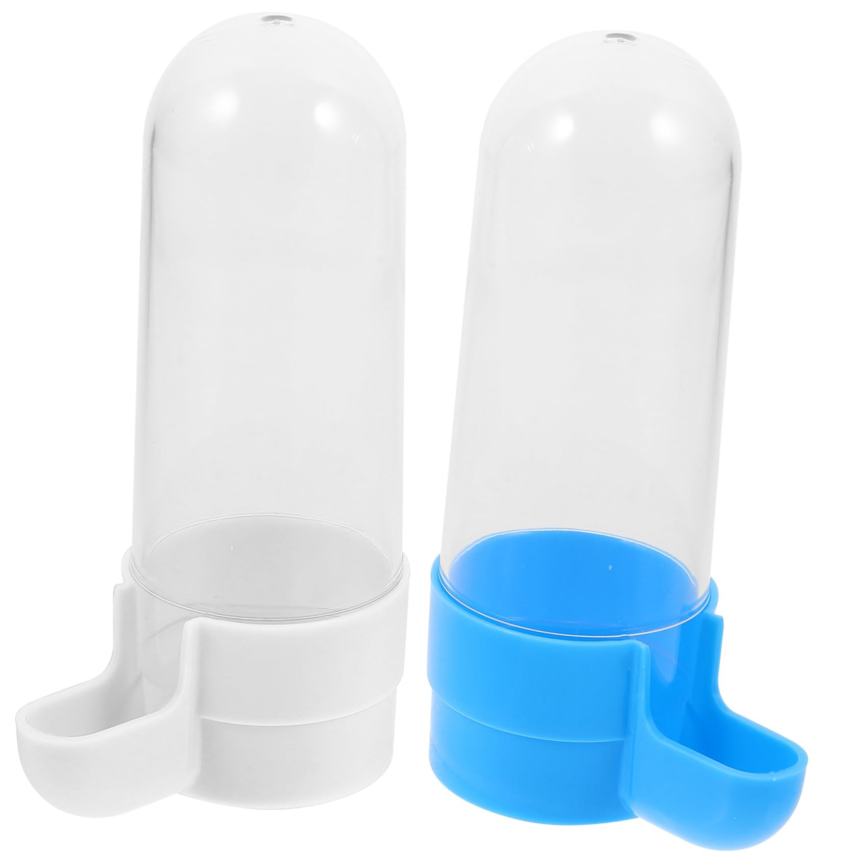 YARNOW Contenitore per Acqua e Cibo per Uccelli in Pvc 2 Pezzi Apertura Allargata per Alimentazione Automatica per Pappagalli e Uccelli di Piccola Taglia Colore Casuale