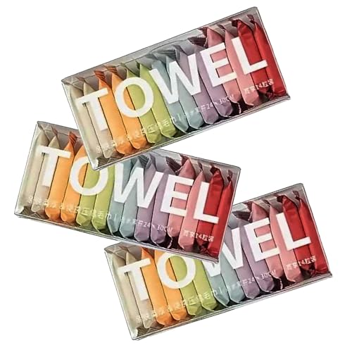 Image of Compressed Towel Tablet Portable Face Washcloth Reusable Wet and Dry Disposable, Baby Towel or Dog Camping Wipes for Travel Hiking Home Beauty (Pack of 42)