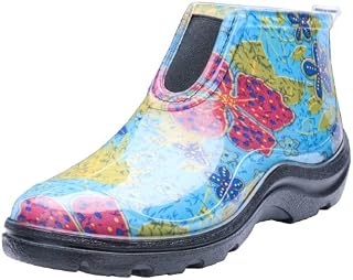 Sloggers Women's Waterproof Rain and Garden Ankle Boots with Comfort Insole, Midsummer Blue