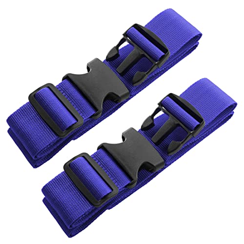 Image of 2pcs 74″x2″Luggage Straps for Suitcases,Adjustable Suitcase Straps and Heavy Duty Strap Buckle Packing Straps Travel Accessories,Navy Blue