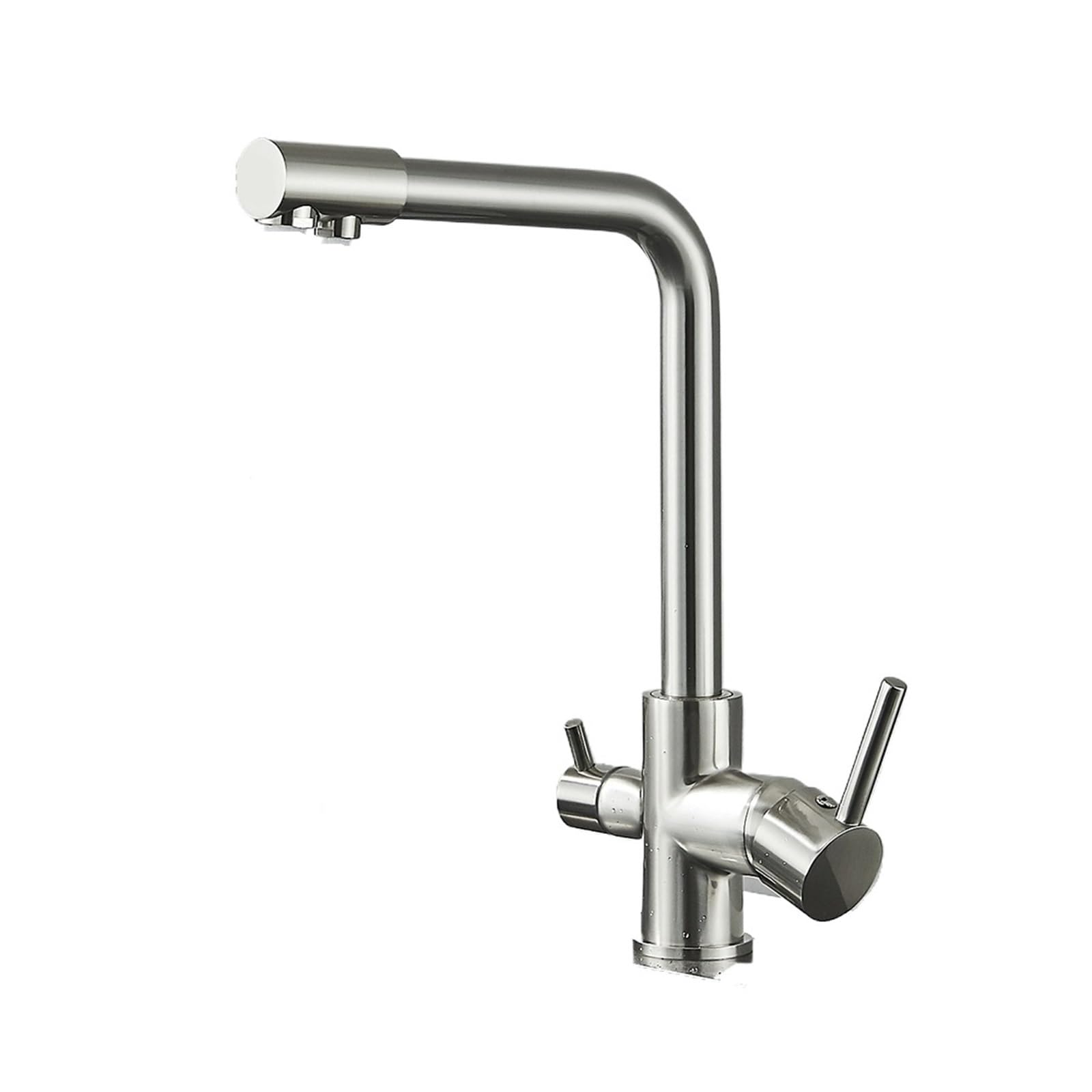 Water Filter Faucet Kitchen Faucet Drinking Water Tap Rotatable Water Purification Feature Taps for Kitchen Sink Mixer Cranes(Brushed Nickle)