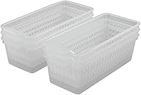 Vista 9 de Cestas pequeñas de plástico transparente para guardar lápices, paquete de 6