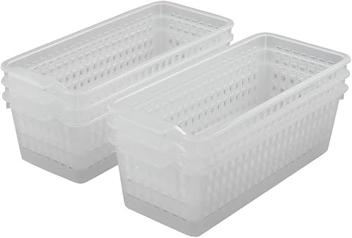 Miniatura 6 de Cestas pequeñas de plástico transparente para guardar lápices, paquete de 6