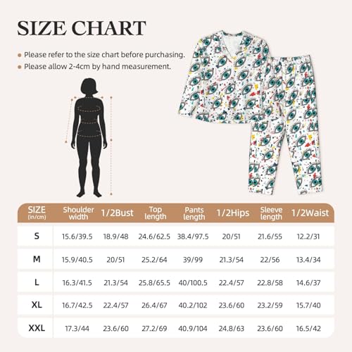 Pyjama à manches longues pour femmes avec pantalon à taille élastique