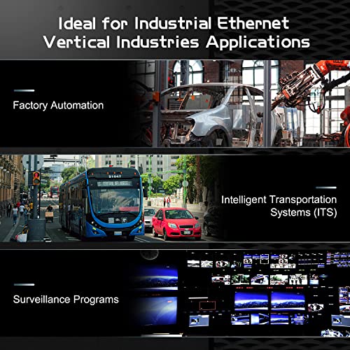 Image of 5 Port Industrial Ethernet Switch, 4 Ports and 1 Uplink 10 /100Mbps, Fanless Din Rail and Wall Mount, IP40 Aluminum Alloy -40~75C(-40~185F), with One Power Supply