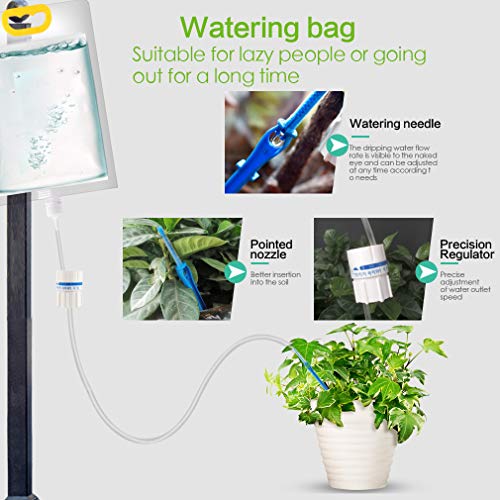 AFLIFLI Drip Irrigation Bag, Automatic Watering System for 30 Days Self Automatic Drip Irrigation Kit with Slow Release Control, Irrigation Device, Plant Watering for Indoor Plants Pack of 2 - Image 5