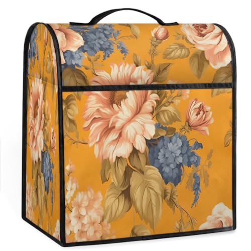Coffee Maker Cover Orange Sunflower Floral Kitchen Appliance Covers Small Appliance Covers Blender Cover Juicer Cover Dust Covers for Kitchen Appliances with Top Handle and Pockets,Washable,C672