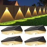 ELLASAY Solar Fence Lights Outdoor Garden: 10 Color Modes Garden Lights Solar Powered Waterproof for Outside Deck Patio Gate Yard Decoration-4Pack