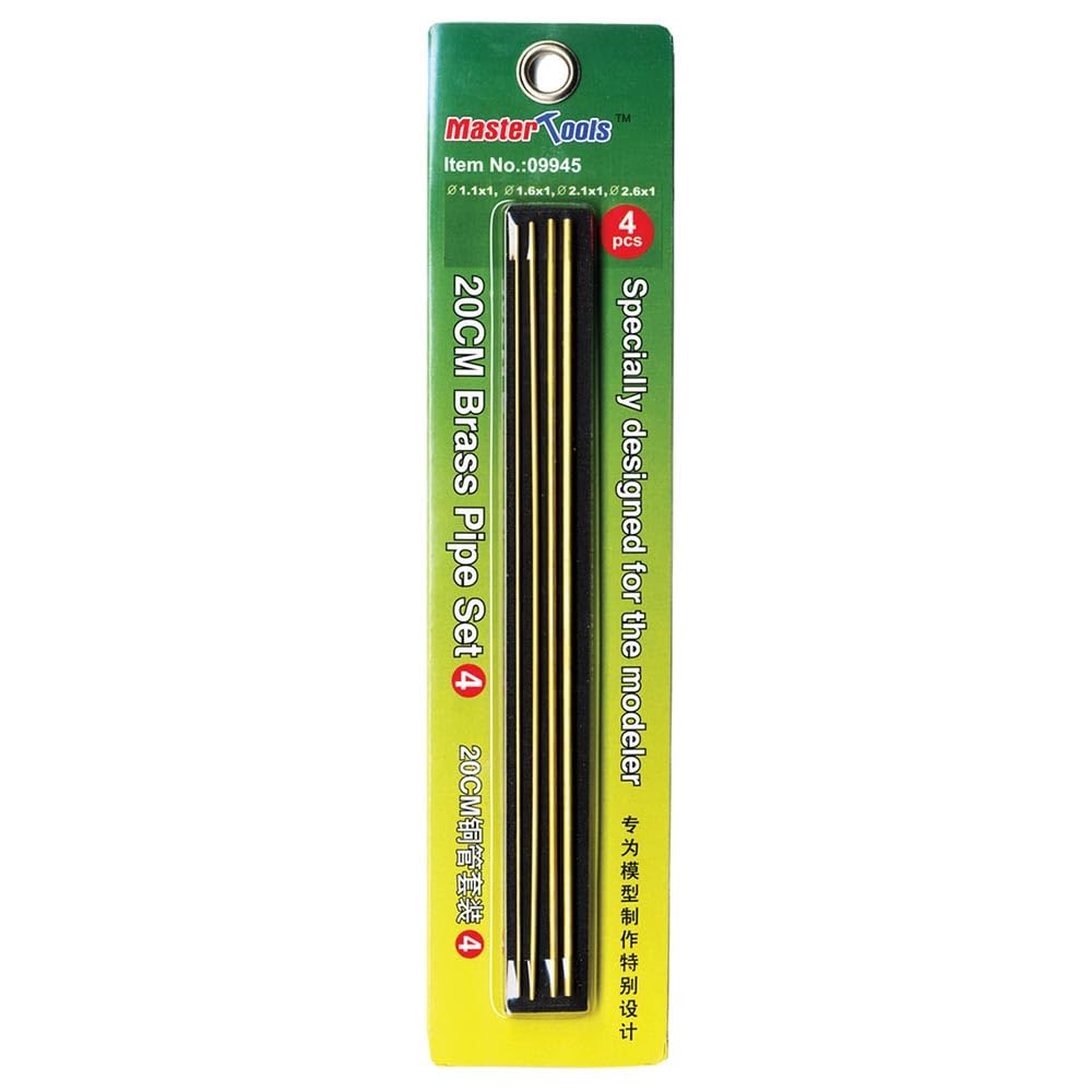Trumpeter 9945 20cm Brass Pipe Set 4 (� 1.5, 1.6, 1.7 & 1.8x200mm 1 pc ea)
