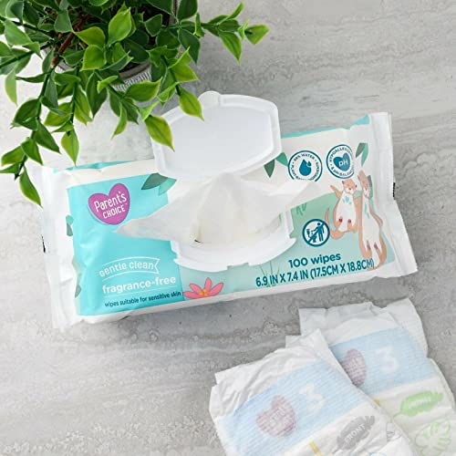 Image of PACK OF 4 - Parent's Choice Fragrance Free Baby Wipes, 800 sheets