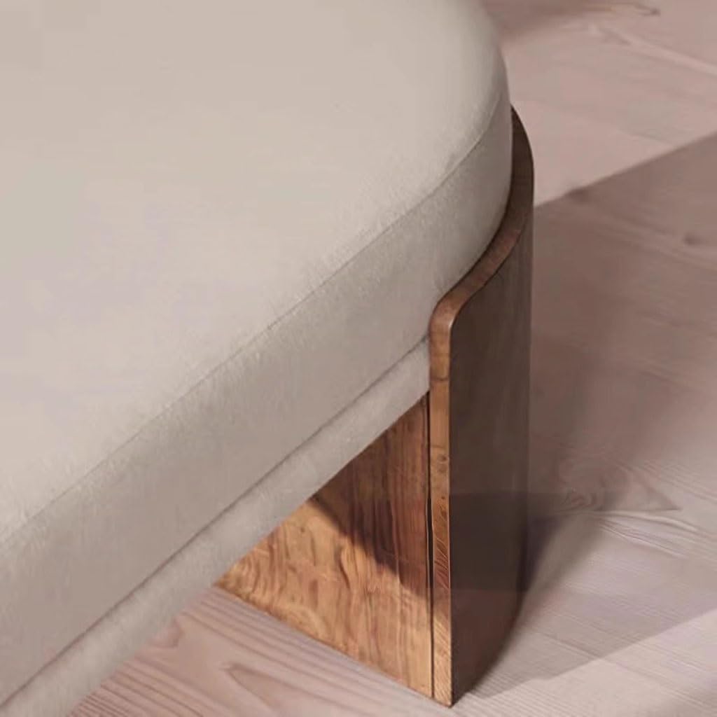 Panche per Camera da Letto Semplice Panca in Legno Massello E Tessuto for Camera da Letto, Panca da Comodino, Panca da Guardaroba Ottomana per Camera da Letto