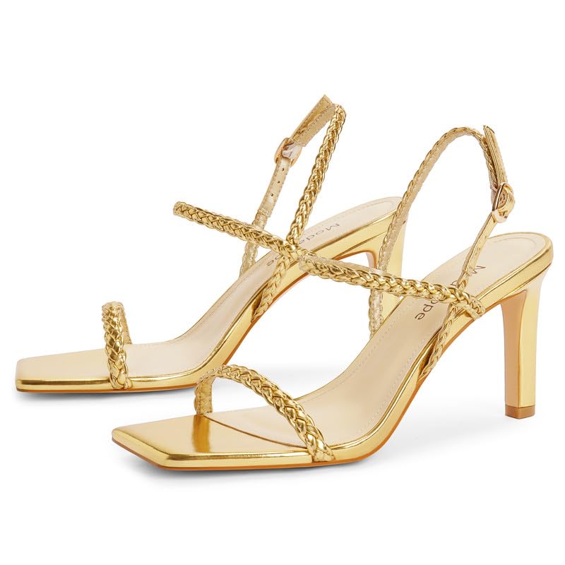 Image of Modatope Womens Sandals Open Toe Strappy Sandals Ankle Strap High Heel Sandals for Women
