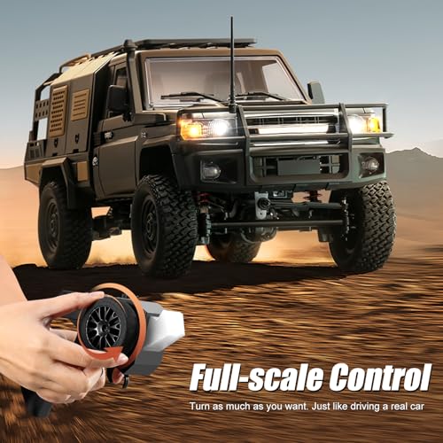Image of RC Truck, 1 /12 LC79 RC Rock Crawler, MN-82S New Upgrades Land Cruiser Remote Control Pickup Off Road RTR 2.4GHz Remote Control Rock Crawler Car with Controllable Headlights DIY Customization