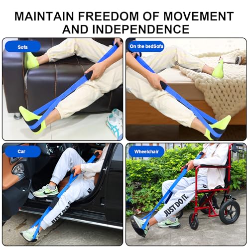 39 inch long leg lifter with padded hand grips and feet loop rigid leg lifter strap after hip replacement leg lifters getting legs in and out of bedcarwheelchair 1pcs