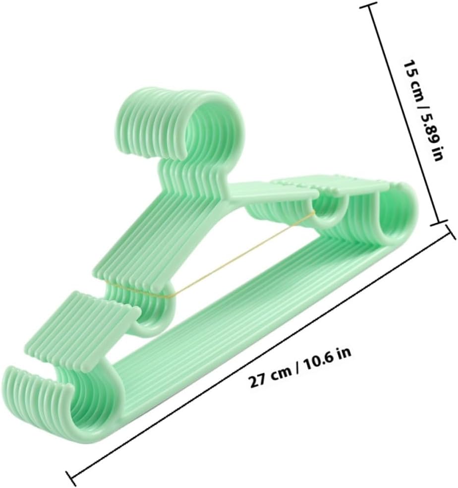 ERINGOGO 50pcs Plastic Coat Hangers for Childrens Clothes Sturdy Space-Saving Nursery Closet Organizer with Design Prevents Deformation for Wardrobe