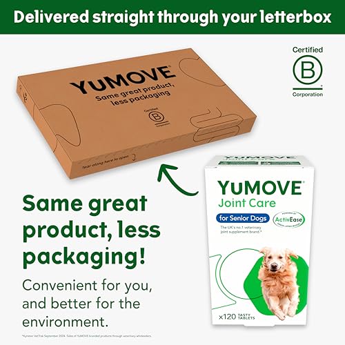 YuMOVE Senior Dog Joint Supplement, High Strength for Joint Care, Essential Dog Hip and Joint Support for Senior Dogs Aged 8+, 120 Tablets - Eco Friendly and Letter Box Ready Packaging - Image 3