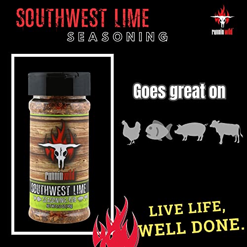 Image of Premium Southwest Lime Seasoning | Bright Citrus & Southwest Spice Blend | Elevates Chicken, Fish, Pork & Fajitas | No Artificial Flavors, No MSG Added | 5.12 oz